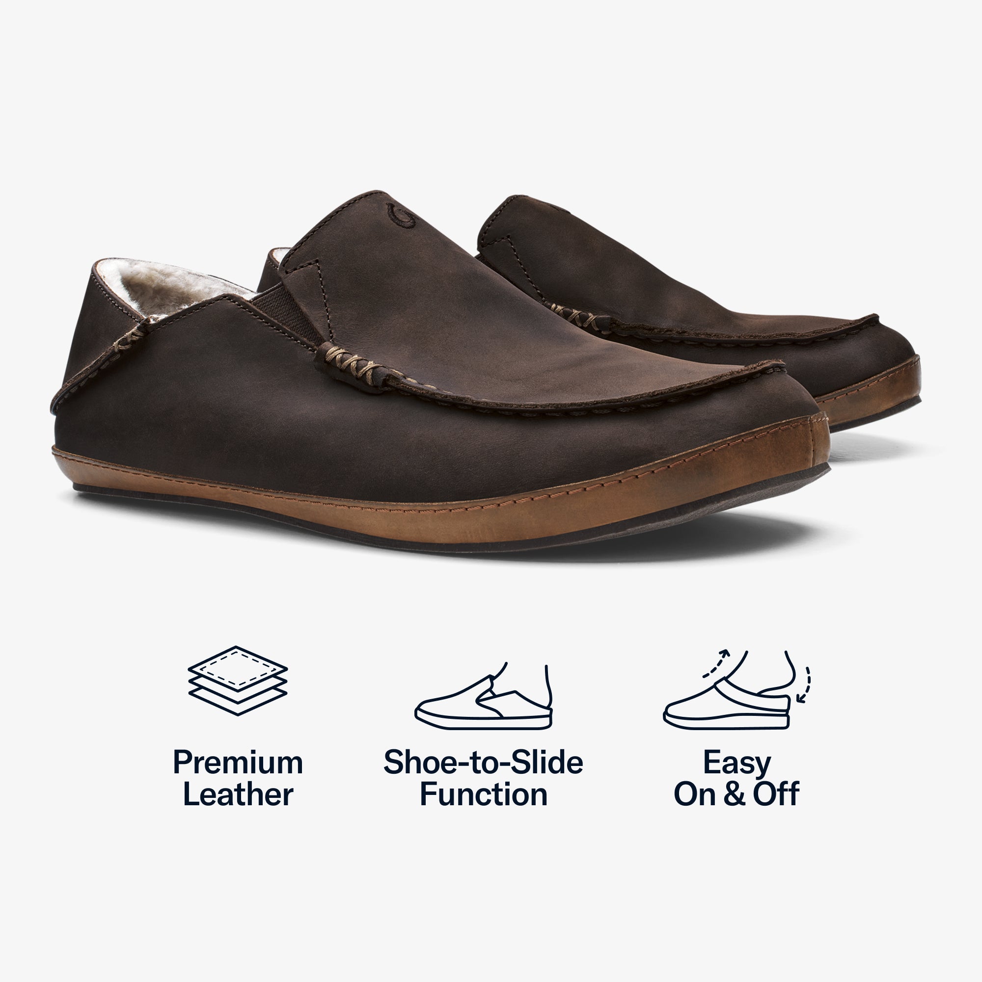 Moloa Slipper - Dark Wood