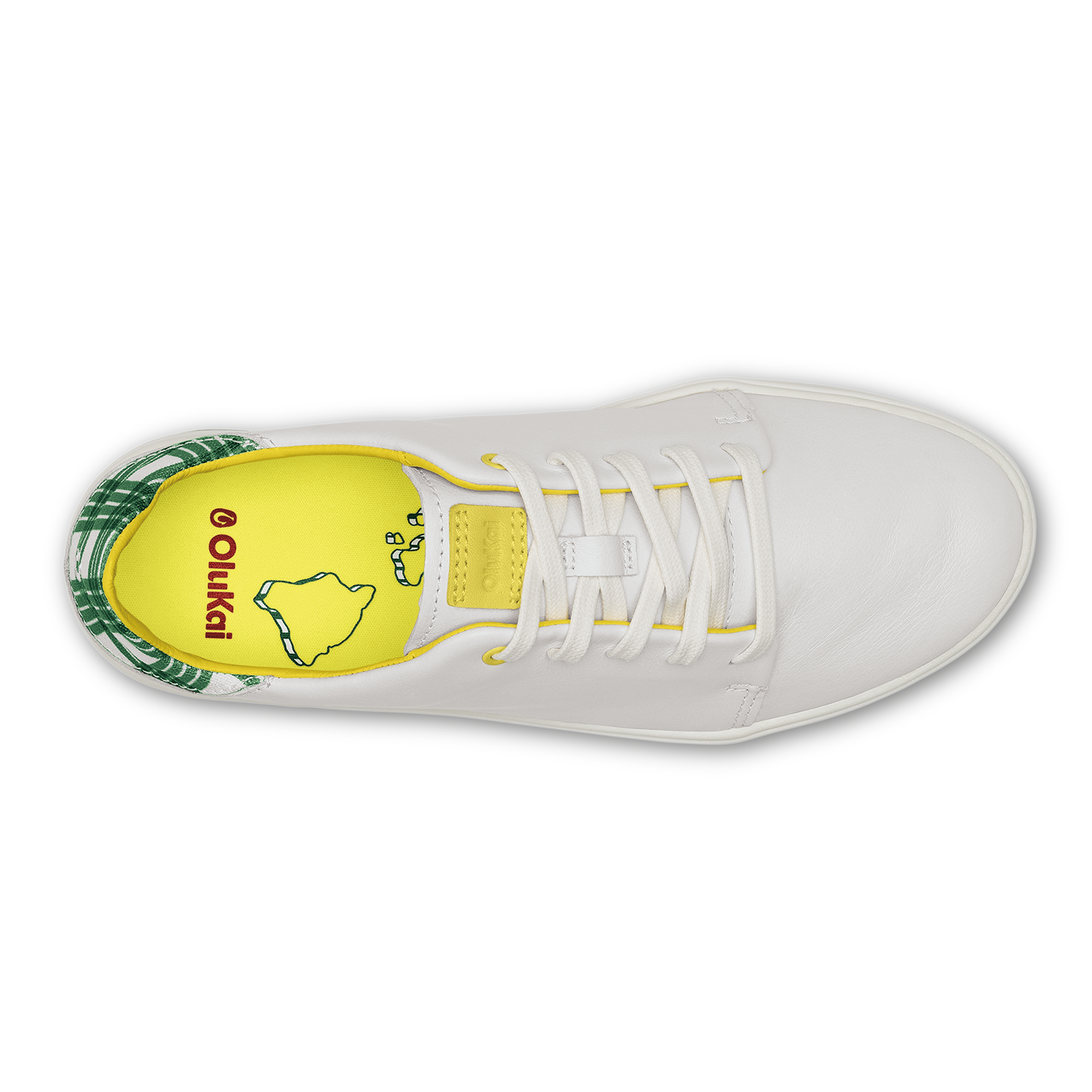 Wailea - Bright White / Medium Green